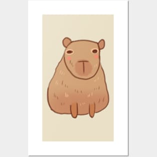 Cute Capybara drawing Posters and Art